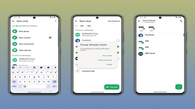 WhatsApp Beta 2.25.27.3 per Android: avvia chat e broadcast più velocemente