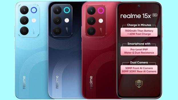 realme 15X 5G debutta in India con display 6,8″ 144Hz e batteria da 7000 mAh