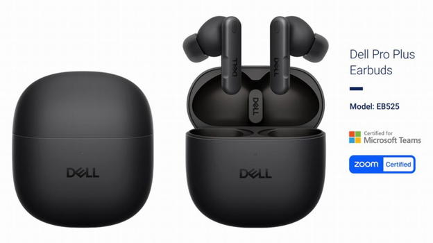 Dell Pro Plus Earbuds EB525: auricolari professionali con Adaptive ANC e certificazione Teams e Zoom