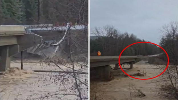 Piogge record e fiumi in piena: emergenza nel Montana, ponti cedono e comunità isolate