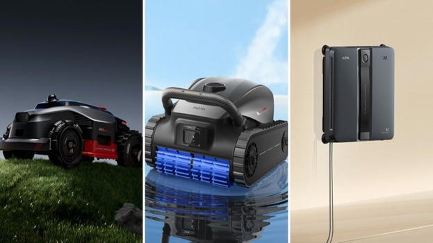 MOVA lancia tre robot AI per giardini, piscine e vetri: innovazione e autonomia per la casa