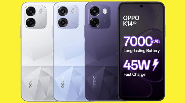 OPPO K14 5G: display da 6,75″ a 120Hz e batteria da 7000mAh debuttano in India