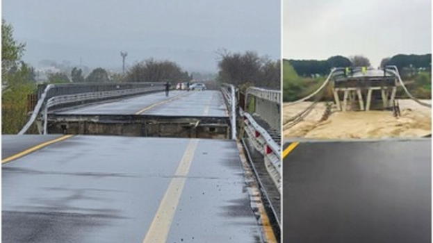 Maltempo tra Molise e Abruzzo: crolla il ponte sul Trigno, ricerche in corso e territorio in difficoltà