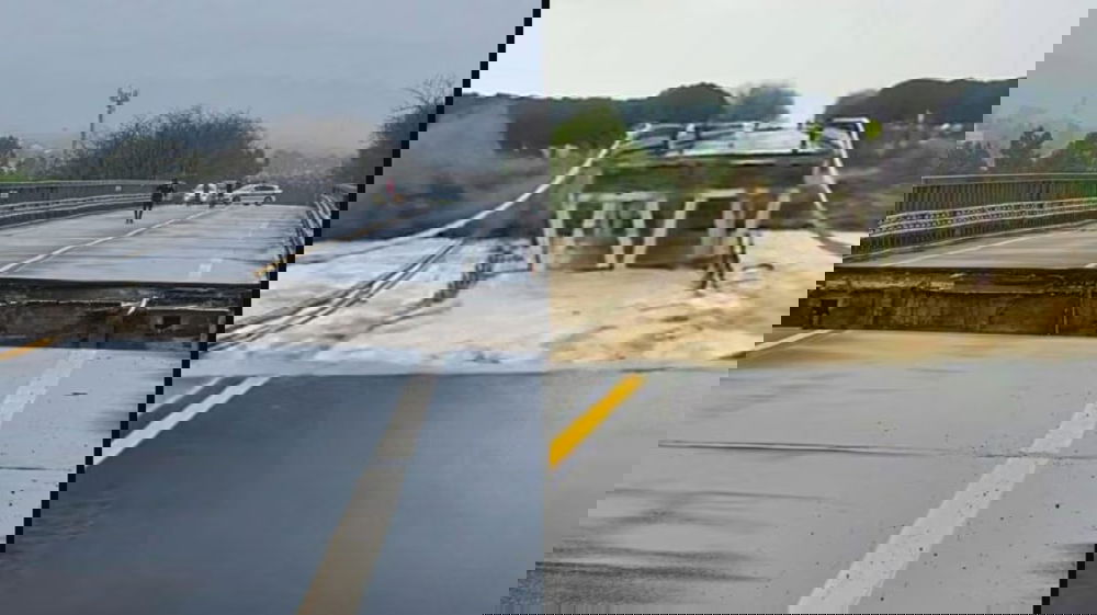 Crolla il ponte sul Trigno in Molise: auto trascinata, uomo disperso