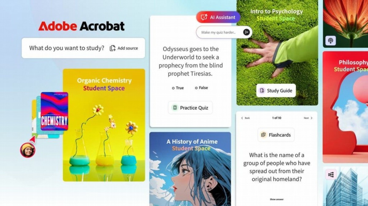 Adobe Acrobat lancia “Spazi per studenti”: mappe mentali, riepiloghi audio e collaborazione in un’unica piattaforma