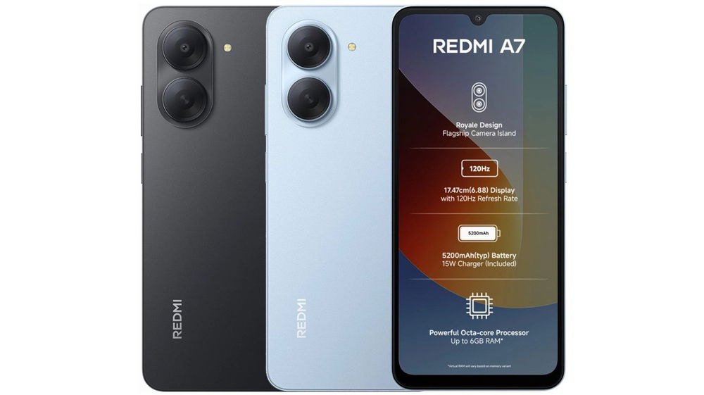 REDMI A7 e A7 Pro ufficiali: Xiaomi punta su batteria enorme, display a 120Hz e HyperOS per dominare la fascia entry-level