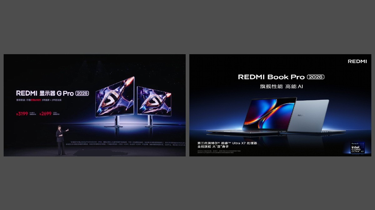 REDMI svela Book Pro 2026 e il nuovo monitor G Pro U 2026: Xiaomi spinge su prestazioni, AI e Mini LED