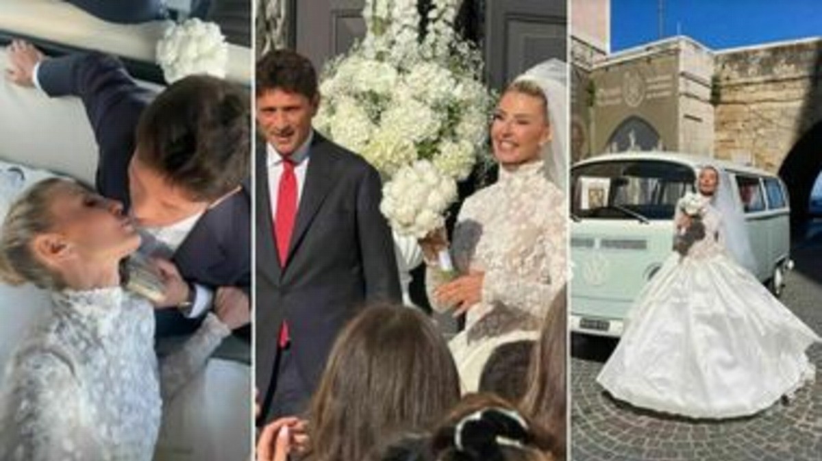 Nathaly Caldonazzo si sposa a Bari: nozze blindate, abito da sogno e uno sposo speciale conquista la scena
