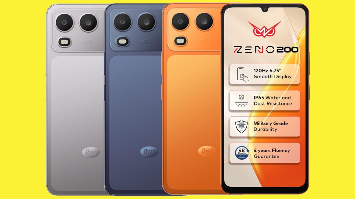 ZENO 200 di itel debutta in India: display da 6,75″ a 120Hz, resistenza militare e AI integrata a meno di 100 euro