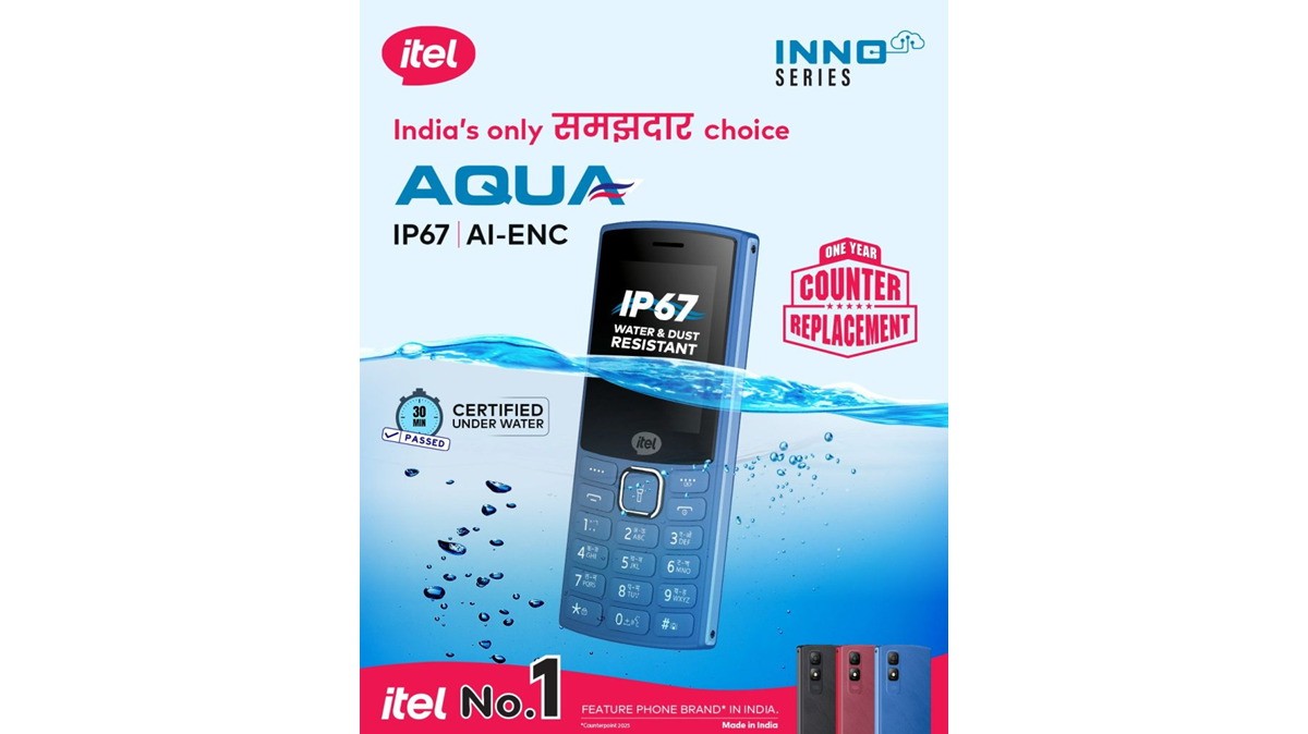 itel lancia Aqua: il feature phone con IP67 e AI ENC pensato per resistere a tutto