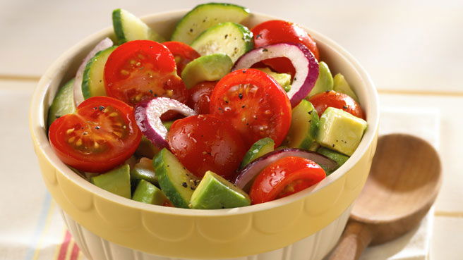 Insalata di pomodori e cetrioli