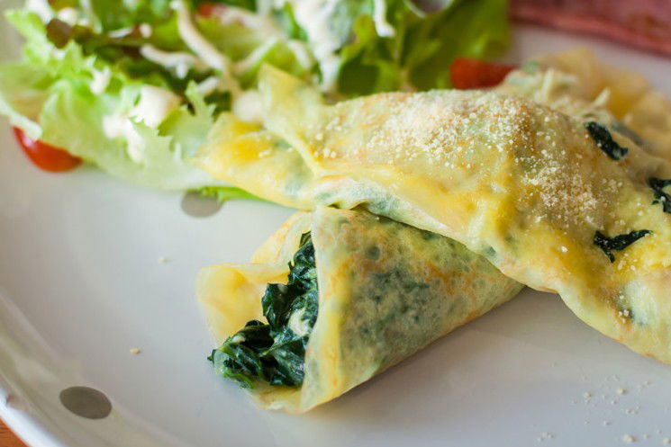 Crepes ricotta e spinaci light