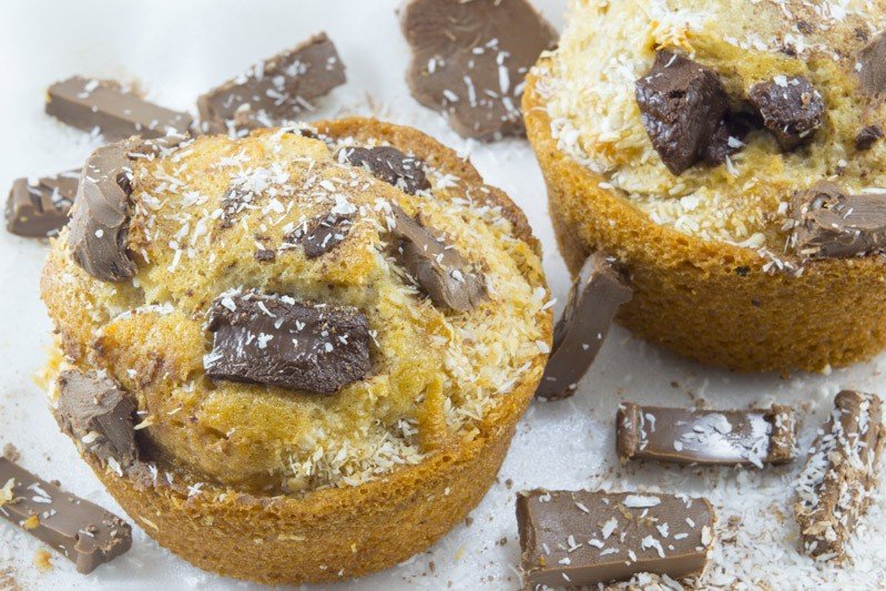 Muffin al cocco e cioccolato - Fidelity Cucina