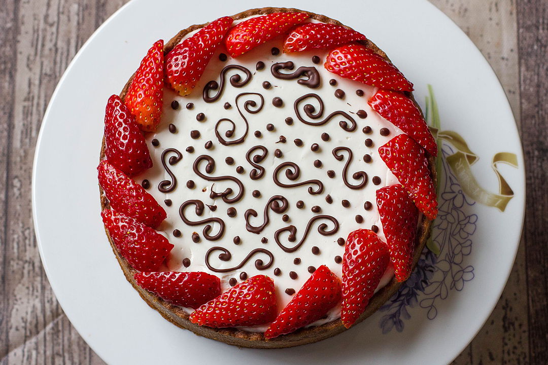 Crostata con panna cotta al cocco