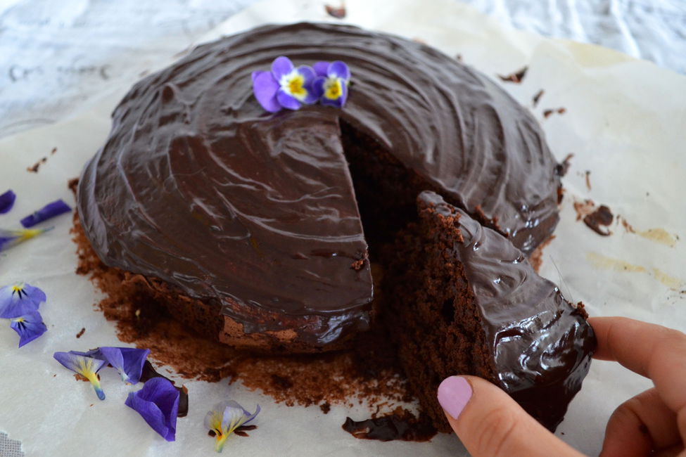Torta al cioccolato fondente senza burro