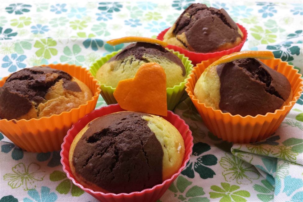 Muffin cacao e arancia senza burro