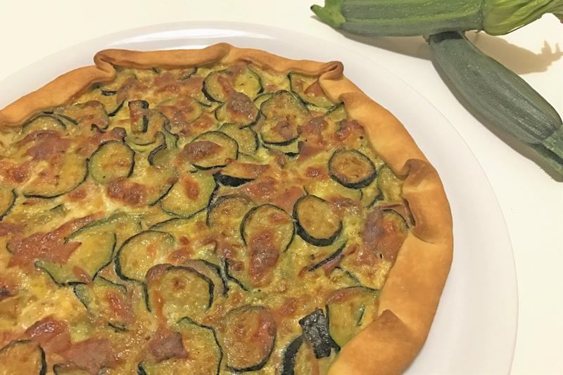 Torta salata con zucchine, mortadella e stracciatella Fidelity Cucina