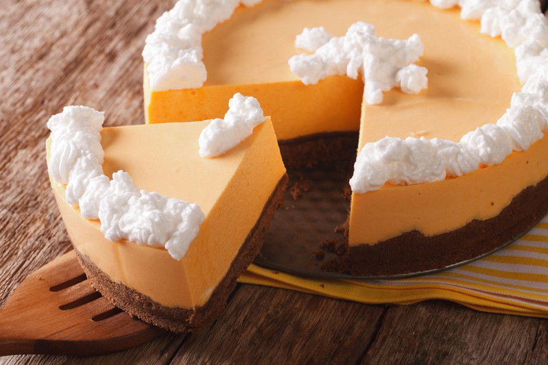 Cheesecake alla zucca senza cottura