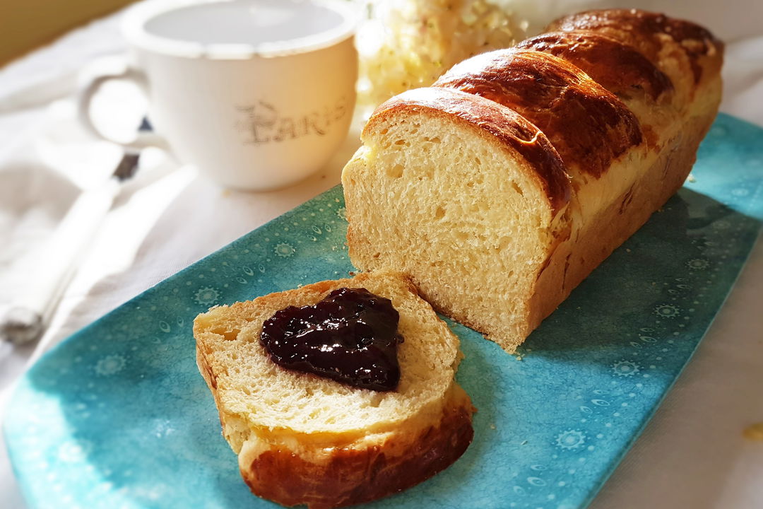 Pan brioche con zucchero di canna
