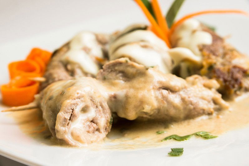 Involtini cremosi ai funghi