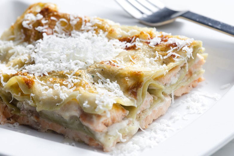 Lasagne al salmone e zucchine