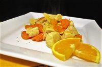 Bocconcini di pollo all’arancia e carote