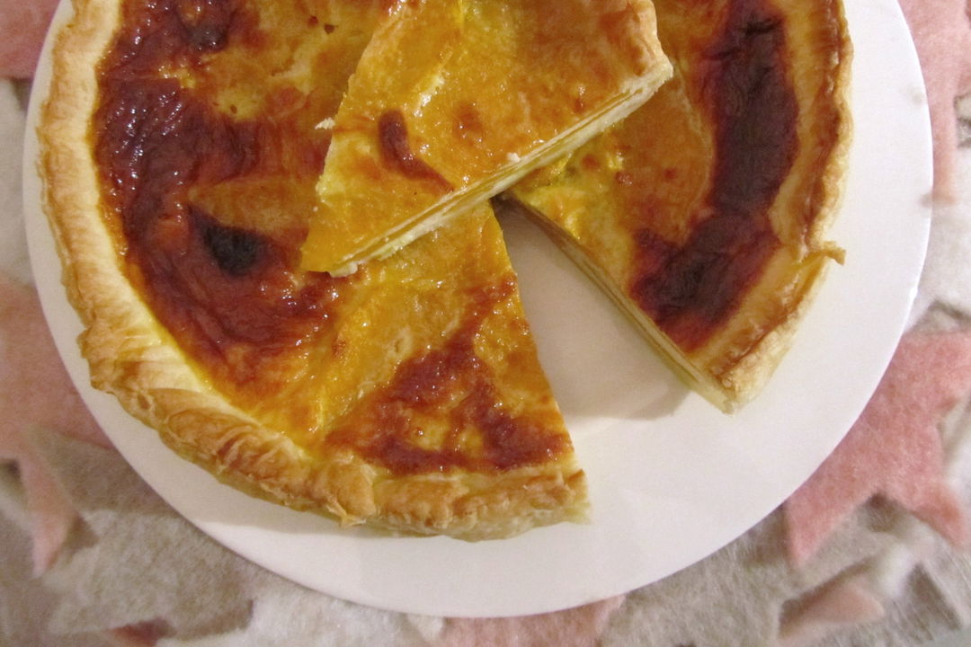 Quiche con zucca e cipolle