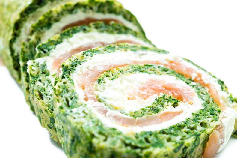 Rotolo di spinaci al salmone