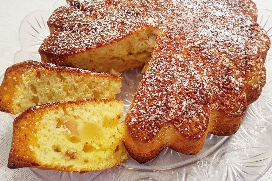 Torta yogurt e pesche