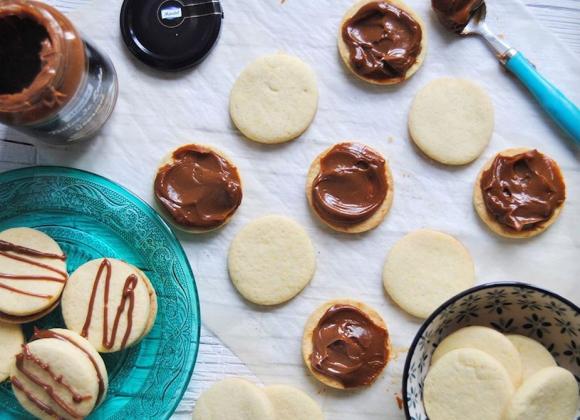 Alfajores con dulce de leche