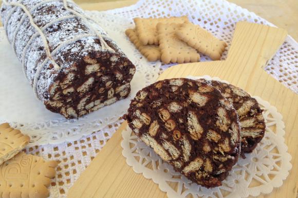 Salame di cioccolato con liquore all’arancia