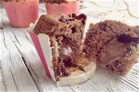Muffin al cacao con cuore morbido di nutella