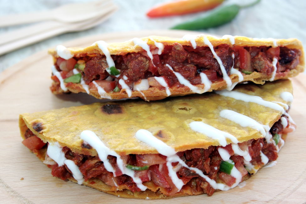 Tacos messicani con carne