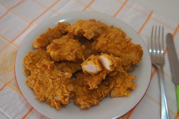 Bocconcini di pollo ai cornflakes