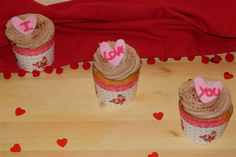 Cupcake cocco e nutella di San Valentino