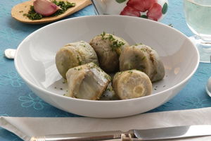 Carciofi bolliti all’insalata con limone e prezzemolo