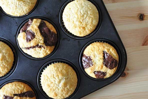 Muffin panna e cioccolato fondente