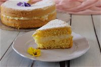 Chiffon cake con crema al limone
