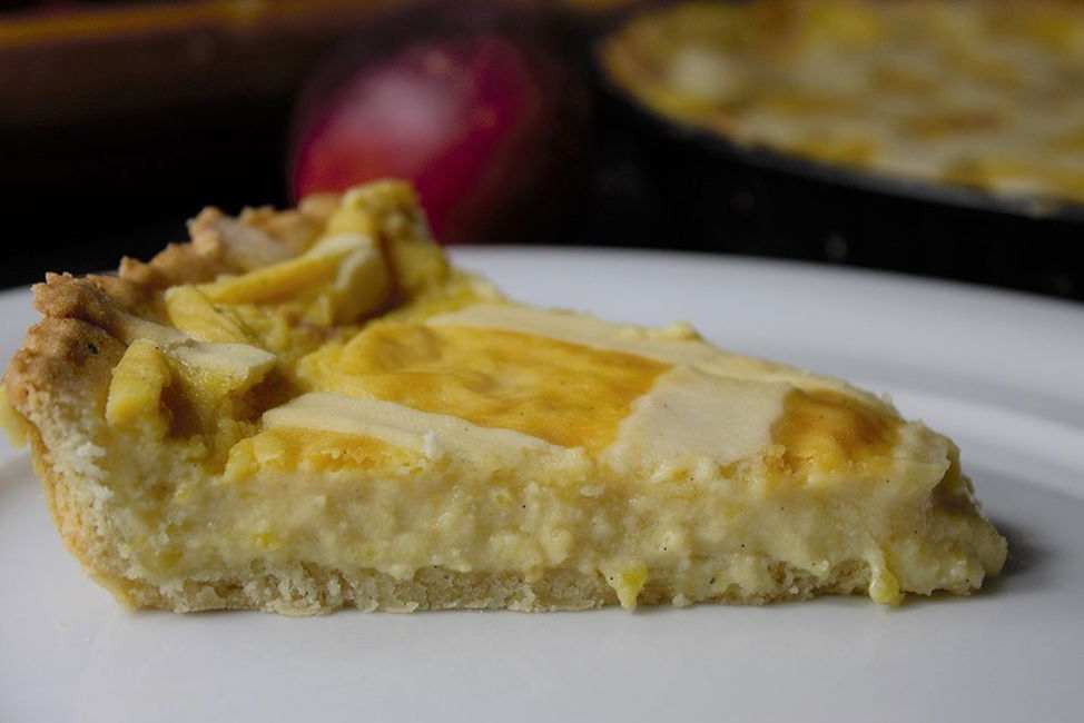 Crostata con crema di pesche