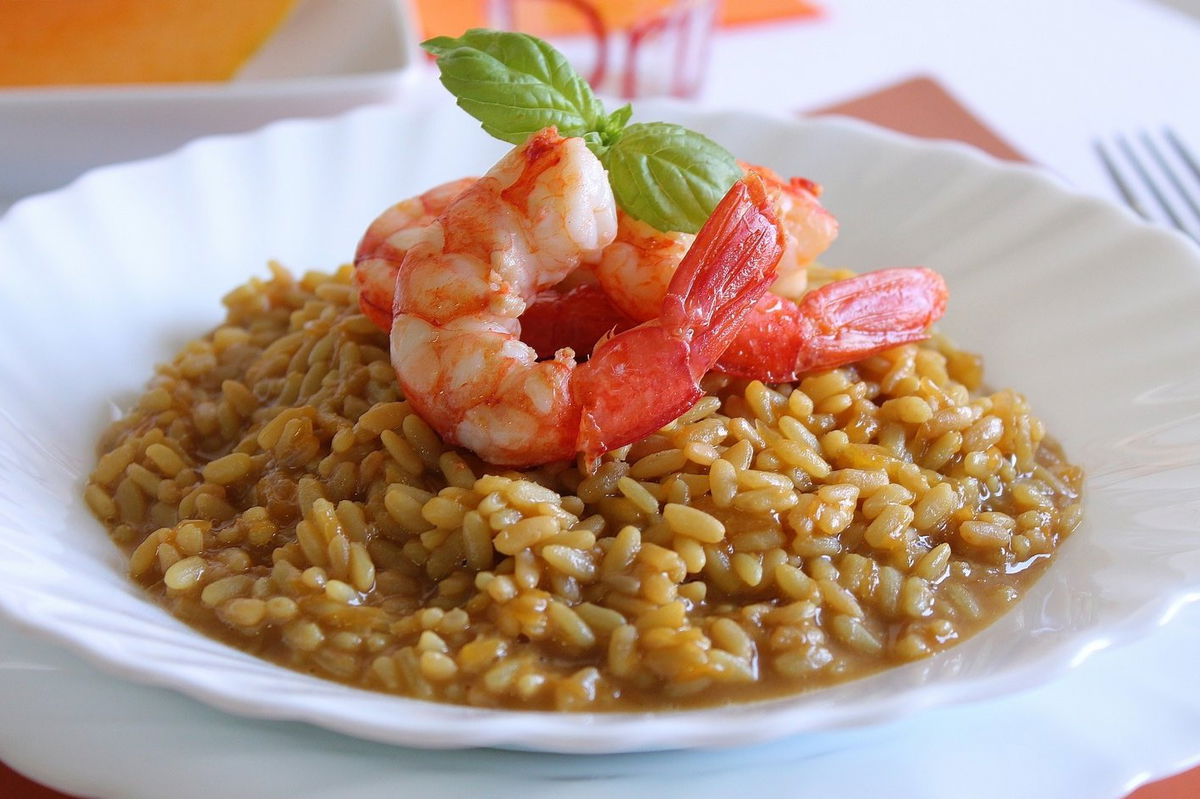 Risotto alla zucca con gamberoni saltati Fidelity Cucina
