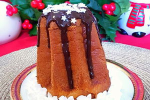 Mini pandori con gelato setteveli e ganache al cioccolato fondente