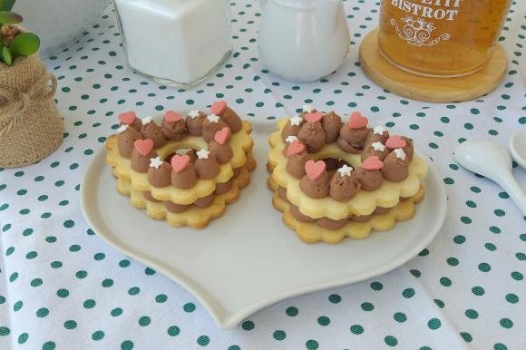 Mini cream tart di San Valentino