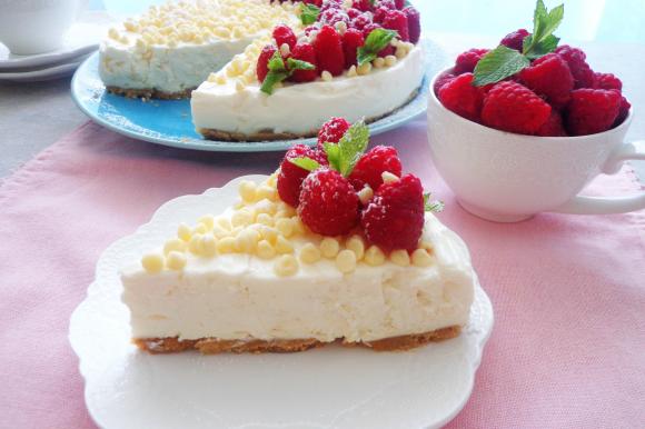 Cheesecake Fredda Con Cioccolato Bianco E Lamponi Fidelity Cucina