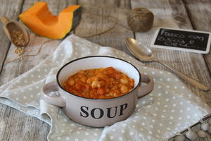 Farro con zucca e ceci