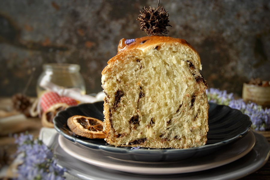 Pan brioche cioccolato e arancia