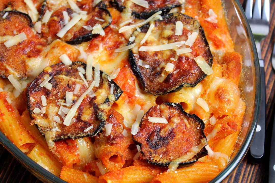 Tortiglioni alla parmigiana al forno