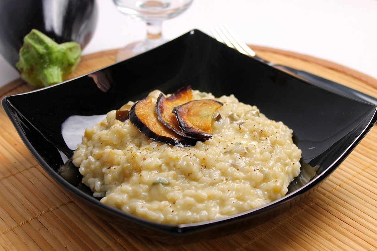 Risotto con melanzane e dolce Fidelity Cucina
