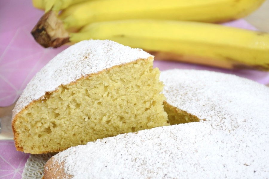 Torta di banane frullate