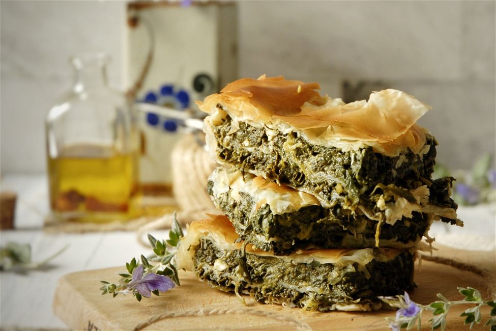 Spanakopita: torta rustica greca spinaci e feta