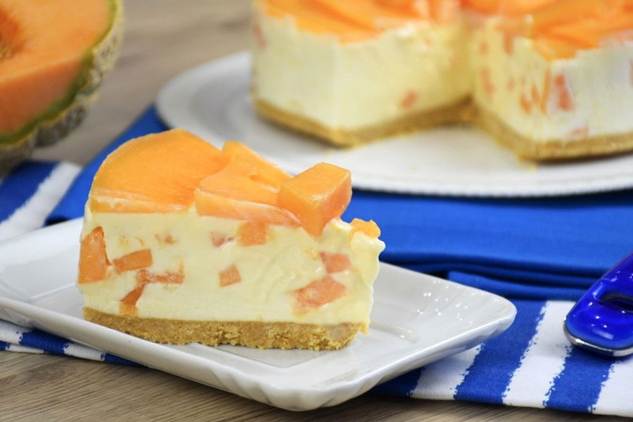 Cheesecake al melone cantalupo